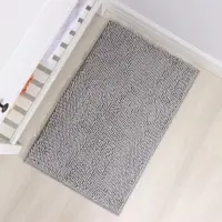 Коврик для дома Доляна &laquo;Букли длинные&raquo;, 50&times;80 см, длина букли 2 см, светло-серый