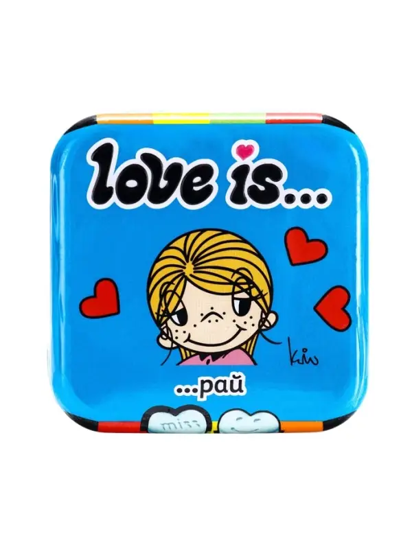 LOVE IS освежающие конфеты в форме сердца со вкусом  мяты  12х12х20 г