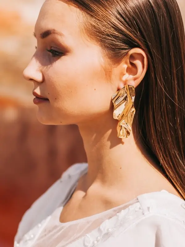 Серьги металл &laquo;Атмосфера&raquo;, абстракция, цвет золото