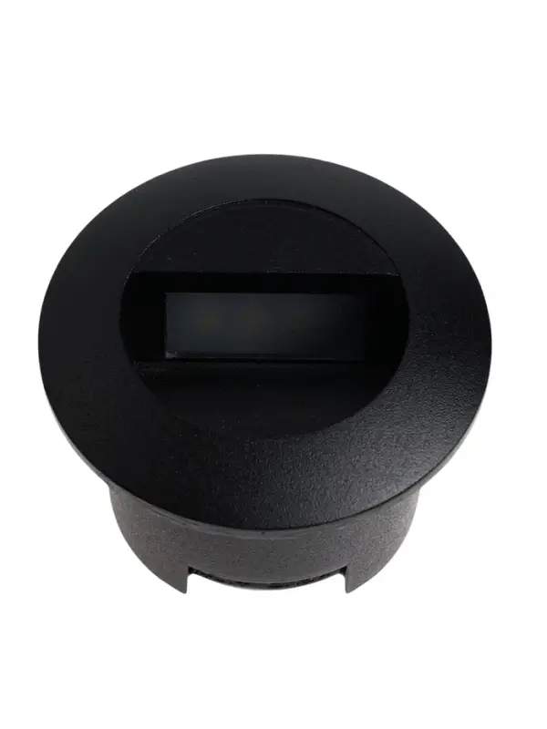 Встраиваемый светильник для лестницы, IP65, 3 Вт, 4000К, 50&times;50 мм, круглый, чёрный, свечение нейтральное белое