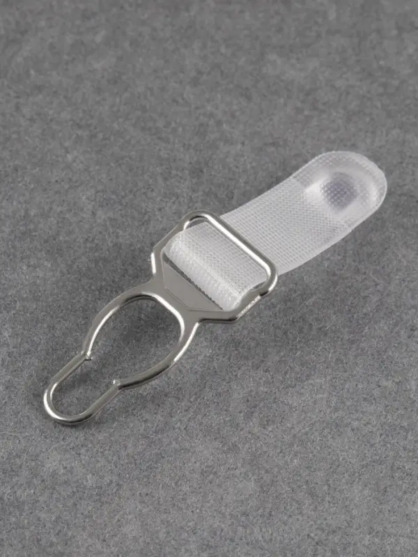 Застёжка для чулок, металлическая, 12 мм, 4 шт., прозрачная Застёжка для чулок, металлическая, 12 мм, 4 шт., прозрачная