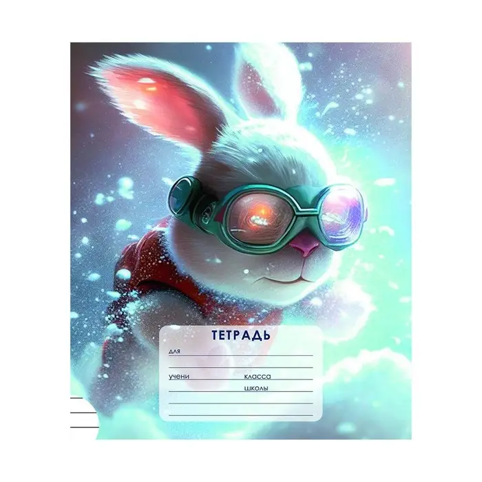 Тетрадь 12 листов в линию Calligrata &laquo;Пушистые друзья&raquo;, обложка мелованный картон, блок офсет, белизна 95%, МИКС