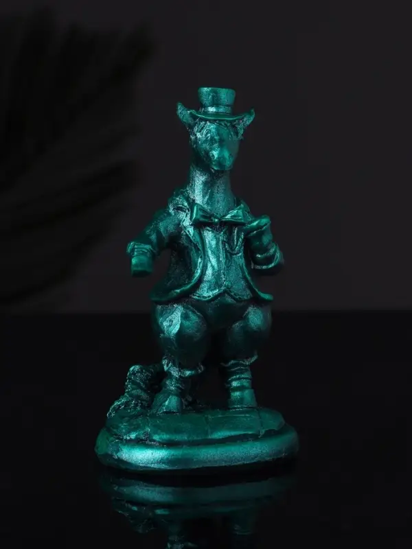 Фигура Фигура "Конь на пьедестале" 10 см, зеленый металлик