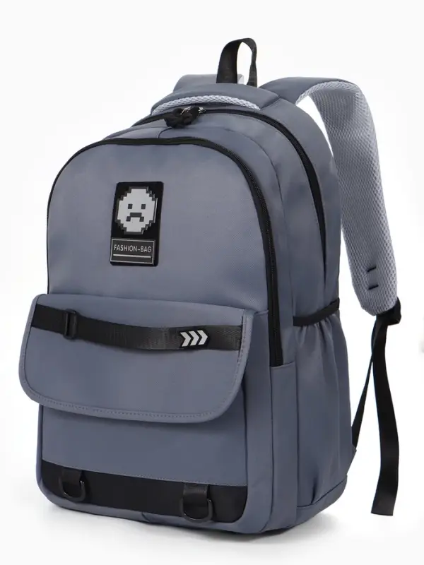 Рюкзак школьный &laquo;Смайл&raquo;, 2 отделения, 3 кармана, 31&times;15&times;46 см, синий