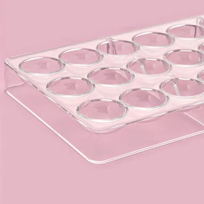 Форма для конфет и шоколада KONFINETTA &laquo;Полусфера&raquo;, 27.5&times;13.5 см, 24 ячейки 3&times;3 см, пластик, прозрачная