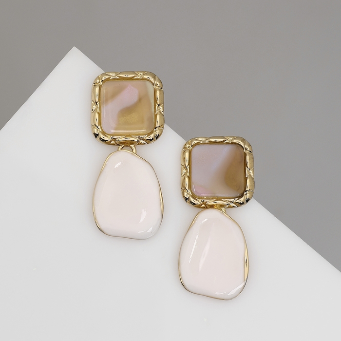 Серьги ассорти «Геометрия» соединение фигур, цвет золото Серьги ассорти «Геометрия» соединение фигур, цвет золото