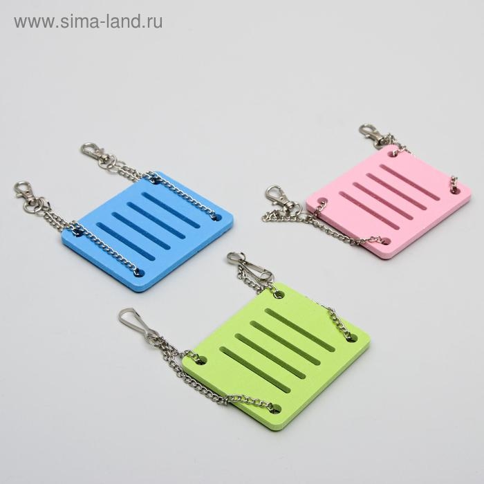 Качели для грызунов на цепочках, 8,5 х 7 см, вспененный ПВХ, розовые Качели для грызунов на цепочках, 8,5 х 7 см, вспененный ПВХ, розовые