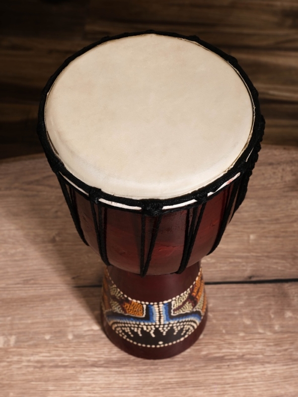 Сувенирный музыкальный инструмент Сувенирный музыкальный инструмент "Барабан Джембе" махагон, 18х18х40 см