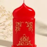 Свеча декоративная "Пасхальная свеча с куличиком" 8х15 см, 180 гр