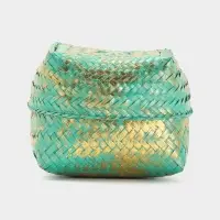 Корзинка плетёная &laquo;Голден мини&raquo;, 19&times;19&times;14 см, голубая