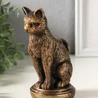 Подсвечник на 1 свечу &laquo;Кошка&raquo;, 17&times;10&times;8 см, под бронзу