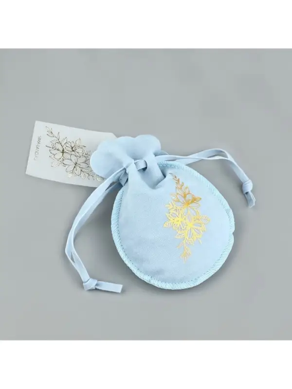 Мешочек подарочный замшевый &laquo;Цветы&raquo;, тиснение, 9&times;12 см &plusmn; 1.5 см