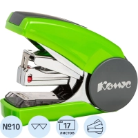 Степлер Комус Light-Force(№10) до 17листов,энергосберегающий,антистеп,зел