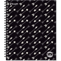 Тетрадь общая Комус Три богатыря Стрелы А5, 80л., клетка, спираль, ВБ-лак