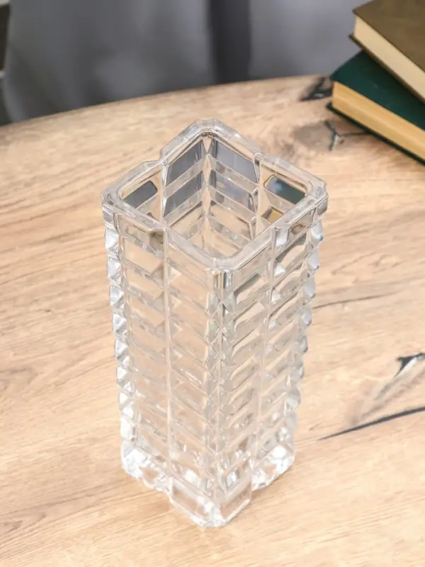 Ваза стекло настольная  Ваза стекло настольная "Эдисон" кубики, 29х12 см, прозрачный