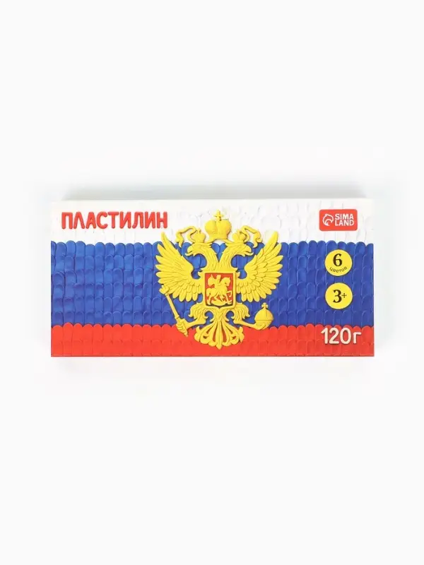 Пластилин &laquo;Герб&raquo;, 6 цветов, 120 г