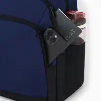 Рюкзак, 27*14*38,5 см, 2 отд 3н/карм, Комби, Водонепрон. дно, синий/черн