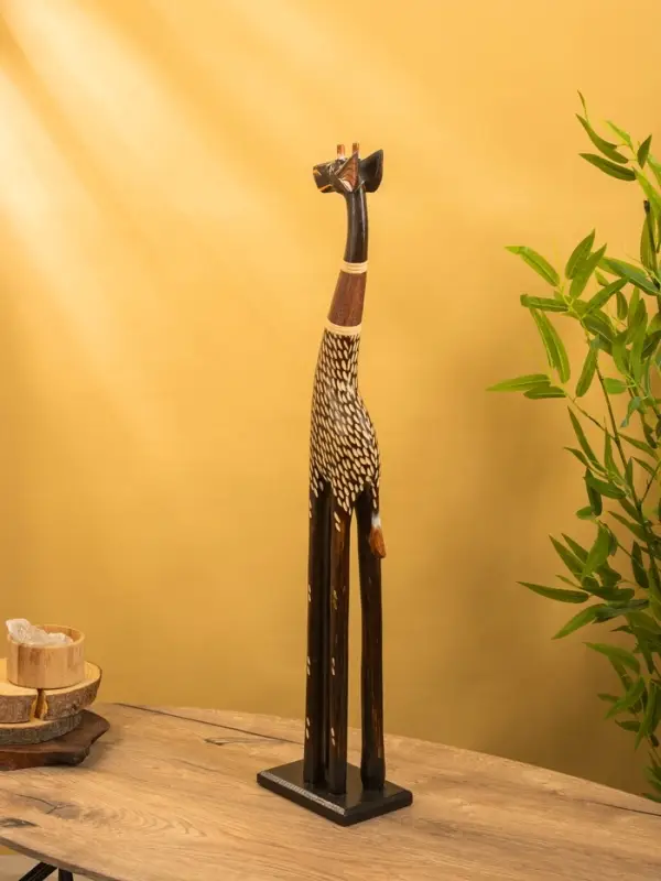 Сувенир Сувенир "Жирафик" дерево 18х10х80 см, цв. коричневый
