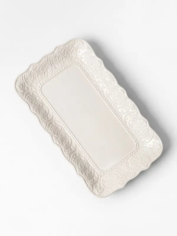 Блюдо сервировочное Aristocrat, 31&times;18&times;2.5 см, фарфор, белое