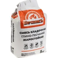 Смесь кладочная глино-песчаная жаростойкая &laquo;Печникъ&raquo;, 5 кг