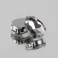 Стразы пришивные &laquo;Капля&raquo;, в оправе, 10&times;14 мм, 20 шт., цвет серебряный