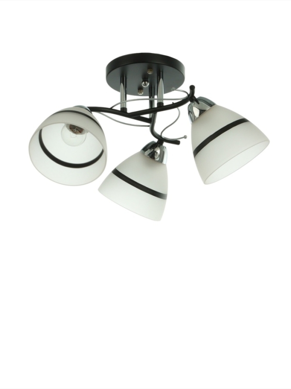 Люстра Люстра "Лайма" 3хЕ27 40Вт черно-хромовый 46х46х24 см