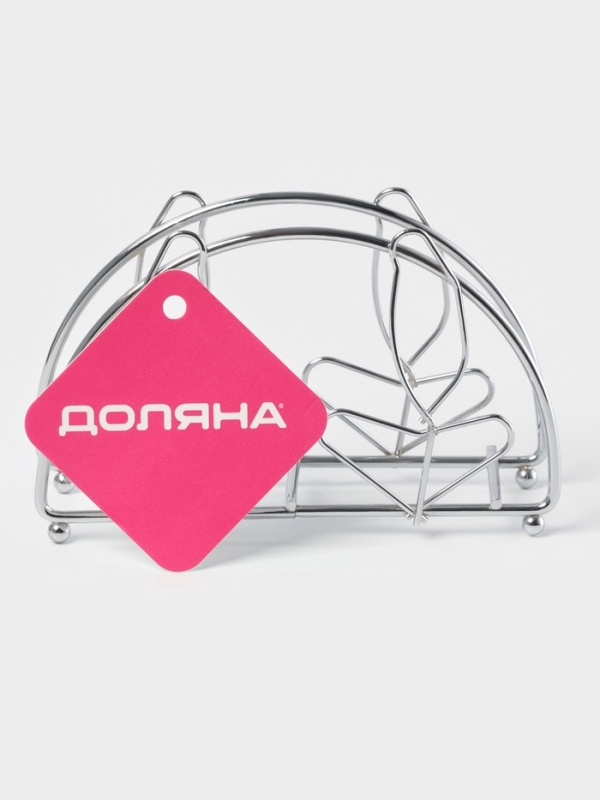 Салфетница Доляна «Розы», хром