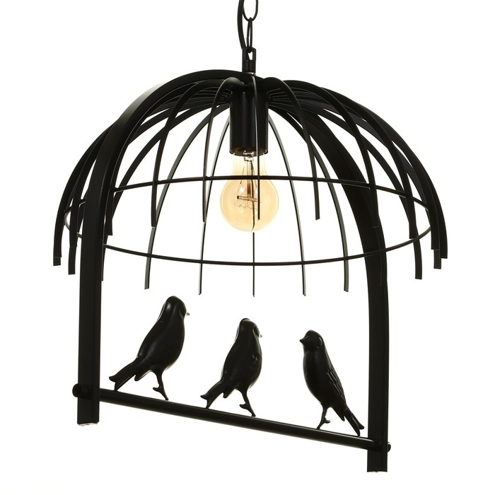 Люстра BayerLux Люстра BayerLux "Птицы" 1x40W E27 черный 49x35x35 см