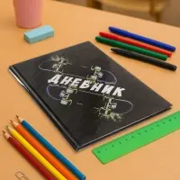 Дневник школьный для 5-11 классов, &laquo;Скейт&raquo;, твёрдая обложка 7БЦ, глянцевая ламинация, 48 листов