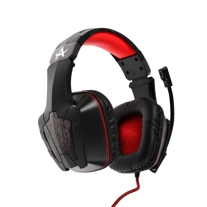 Наушники Qumo Arsenal, игровые, микрофон, USB, 2м, подсветка, чёрные Наушники Qumo Arsenal, игровые, микрофон, USB, 2м, подсветка, чёрные