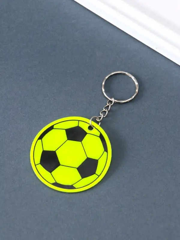 Брелок для ключей светоотражающий пластик на кольце &laquo;Футбольный мяч&raquo;, 5&times;5 см, МИКС