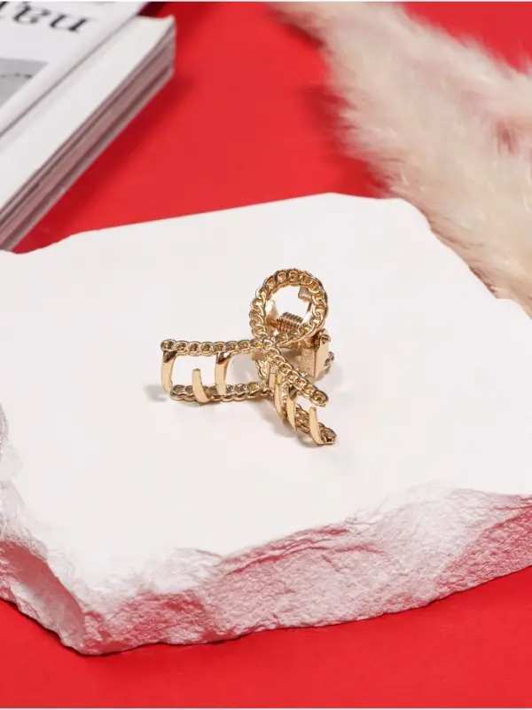 Крабик для волос «Эмма», петля, 3 см, золото Крабик для волос «Эмма», петля, 3 см, золото