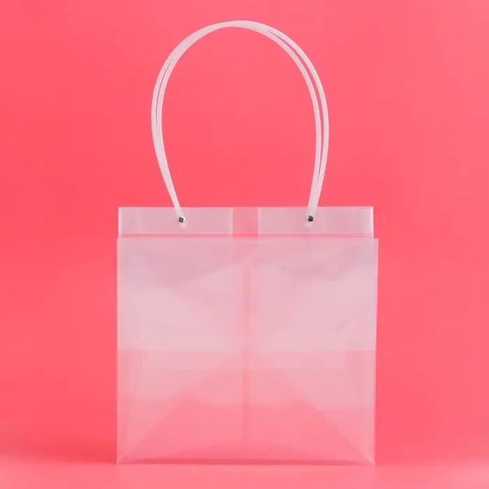 Пакет подарочный с квадратным дном, ПП прозрачный, 28&times;25&times;28 см