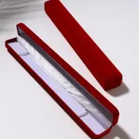 Футляр бархатный под браслет, цепочку, часы &laquo;Пенал&raquo;, 23.5&times;3 см, красный