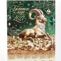 Календарь 2027, настенный, А2 &laquo;Богатого года&raquo;