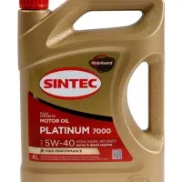 Масло моторное Sintec Platinum 7000 5W-40, SN/CF, синтетическое, 801941/600139, 4 л