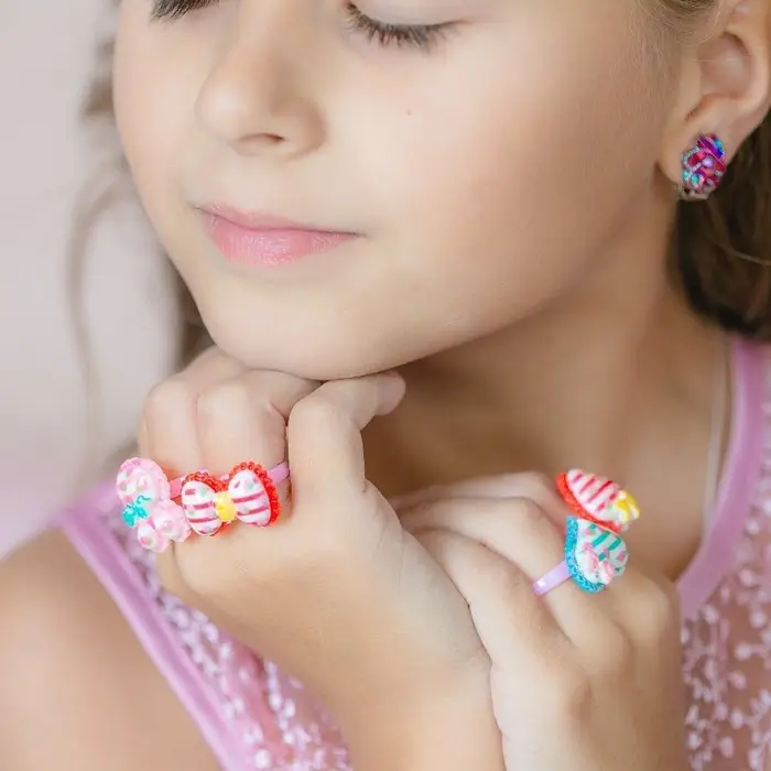 Серьги клипсы детские Выбражулька «Блестящие цветы», миксы Серьги клипсы детские Выбражулька «Блестящие цветы», миксы