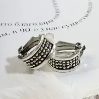 Клипсы для ушей QF &laquo;Грейс&raquo;, шарики, цвет чернёное серебро