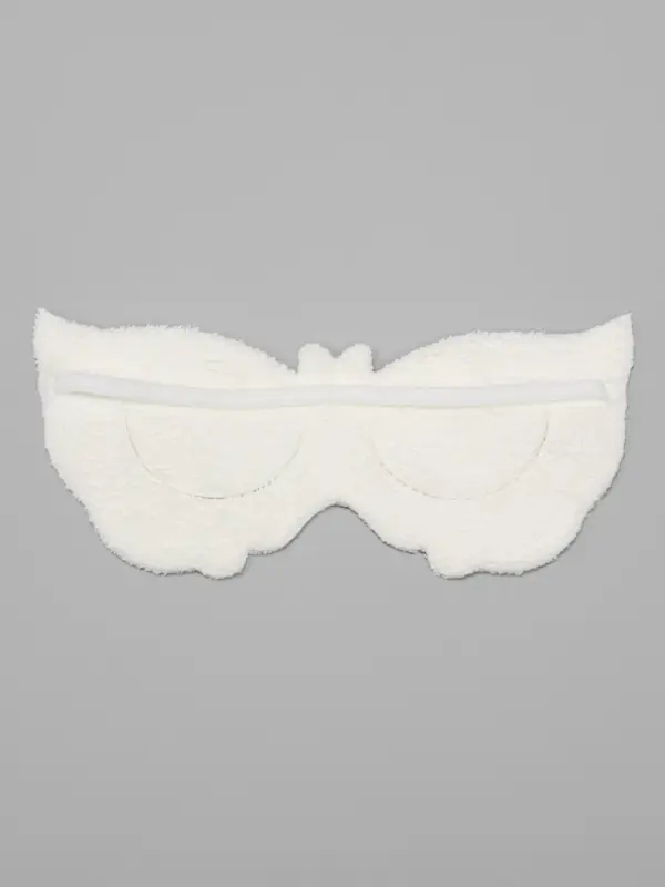 Маска для области вокруг глаз, с резинкой, 19.5×9.5 см, белая