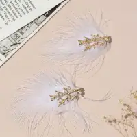 Зажим для волос "Милица" (набор 2 шт) 11х7 см, белый