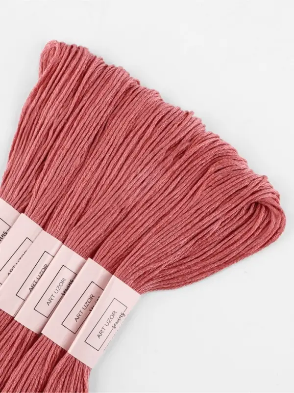 Нитки мулине №223, 8&plusmn;1 м, набор 6 шт., грязно-розовый