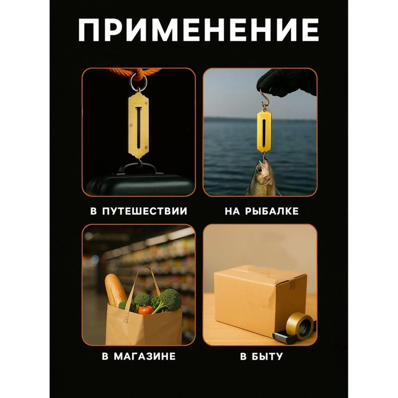 Весы -безмен Luazon, механические, до 25 кг, цена деления 500 г, жёлтые