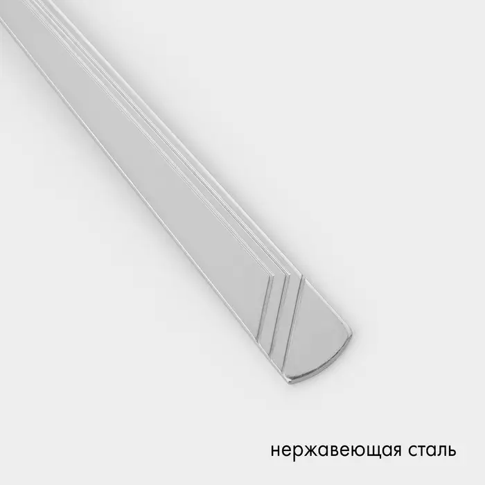 Ложка столовая &laquo;Аппетит&raquo;, длина 19.5 см, толщина 2 мм, цвет серебряный