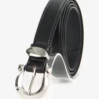 Ремень женский, 110&times;2.3 см, пряжка металл, серебристая, чёрный