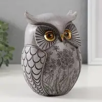 Фигурка полистоун &laquo;Маленький филин с рисунком одуванчиков&raquo;, 11&times;8&times;15 см