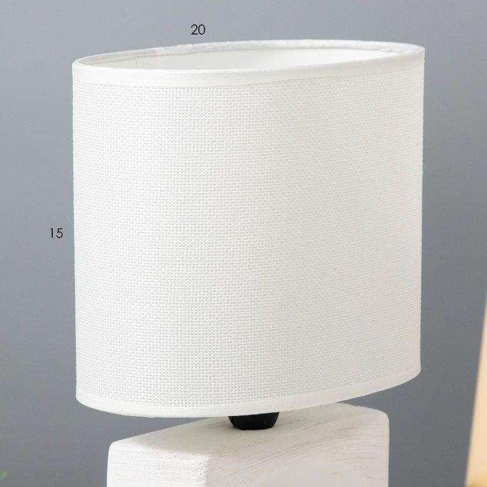 Настольная лампа Настольная лампа "Мишель" Е27 40Вт белый 12,5х20х27 см RISALUX