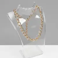 Бюст для украшений с отверстиями для серёжек QF, 10&times;2.5&times;13 см, h=13 см, прозрачный, глянцевый