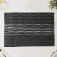 Салфетки сервировочные на стол Доляна &laquo;Сияние&raquo;, 4 шт., 45&times;30 см, чёрные