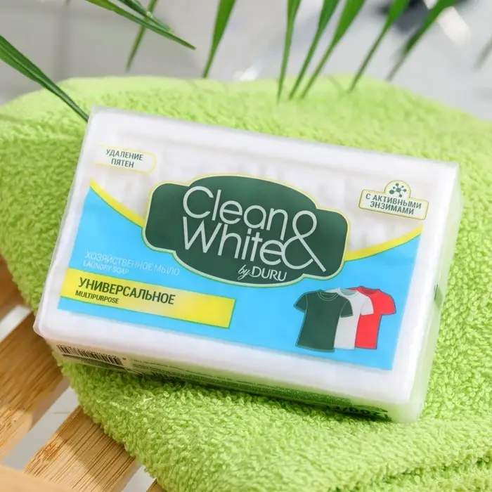 Мыло хозяйственное DURU CLEAN&WHITE универсальное, 120 г