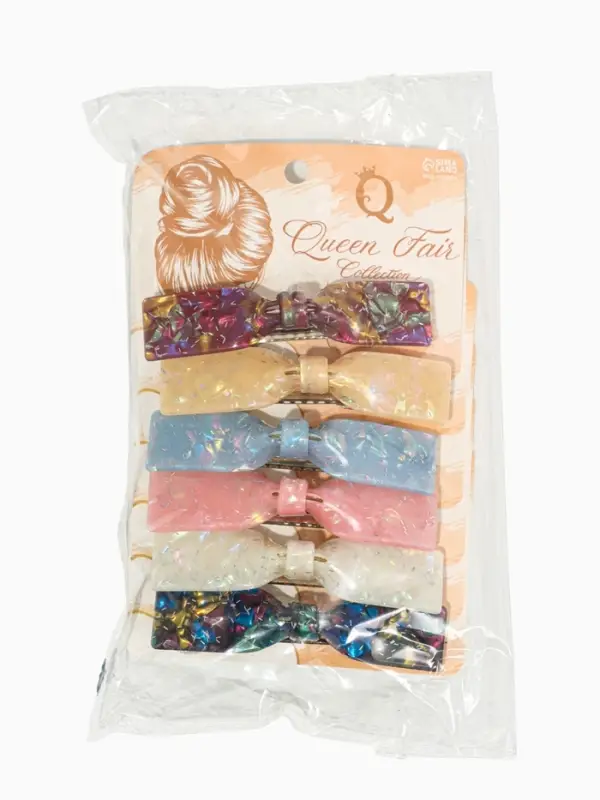 Заколка-автомат для волос "Вэнна" блеск, 8 см, микс